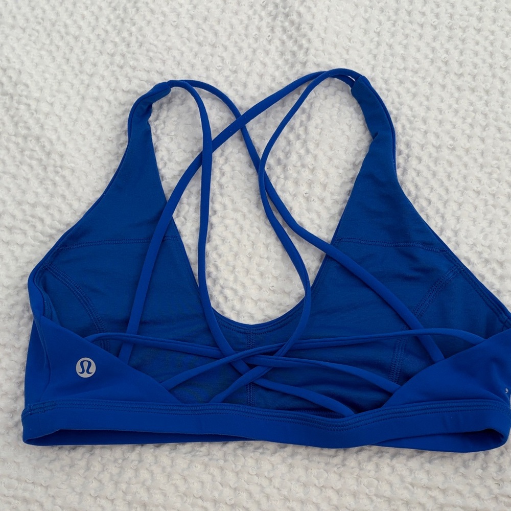 Lululemon Vibrant Blue Strappy Sports Bra